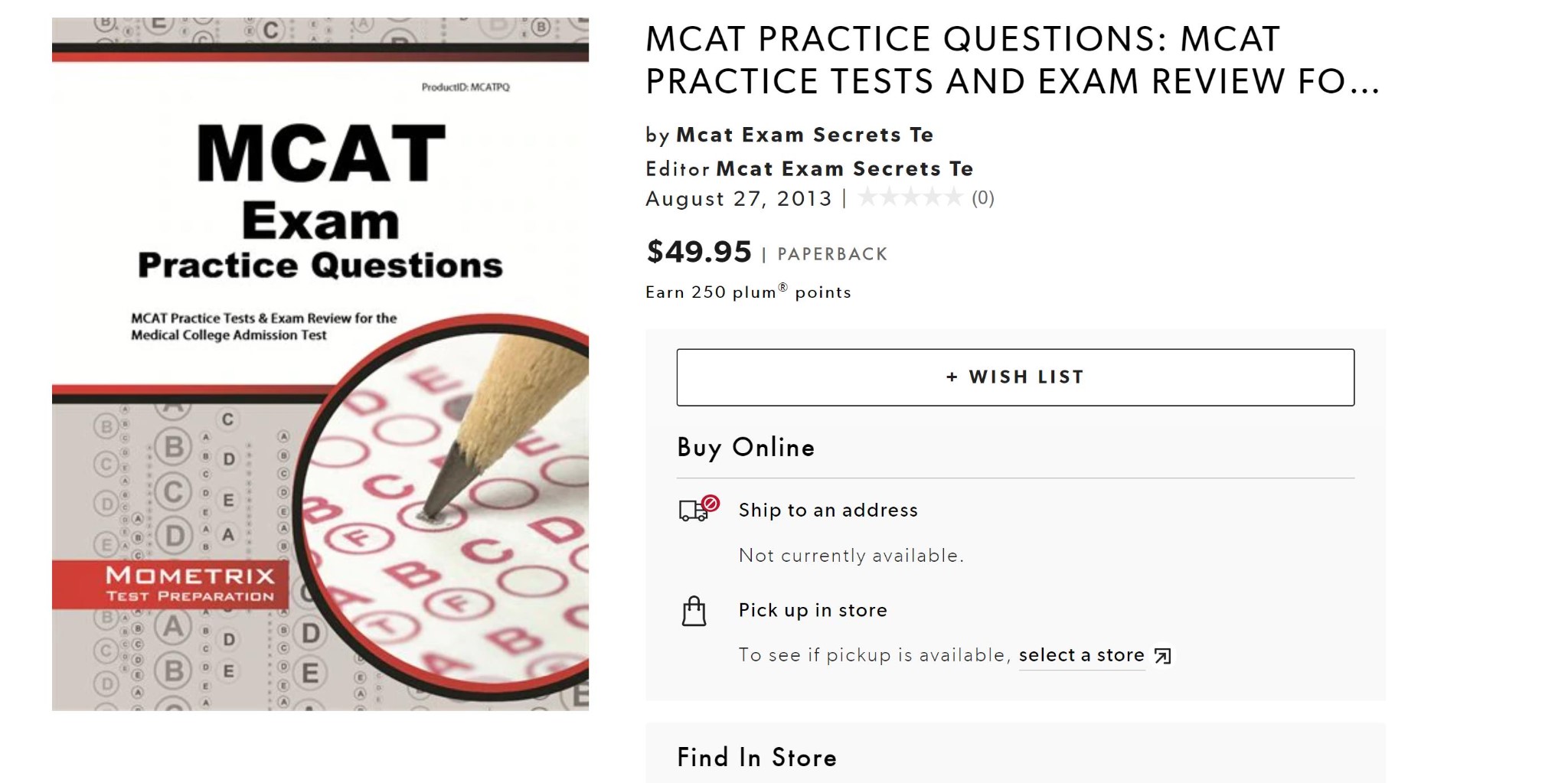 MCAT Exam Practice Questions