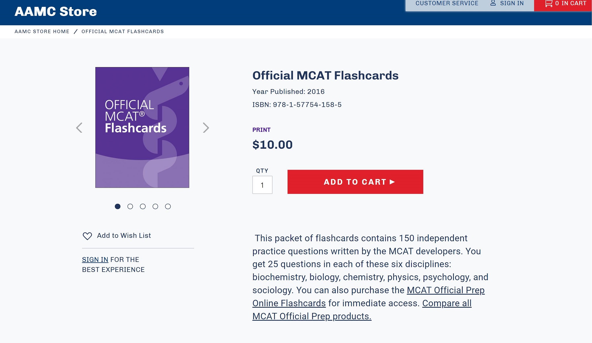 AAMC MCAT Official Flashcards