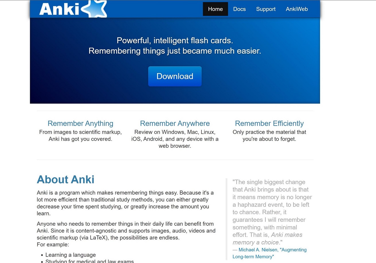 Anki Home Page