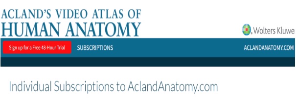 Acland Anatomy Online Resources for Pre-med Students