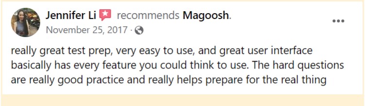 Magoosh MCAT Courses Facebook Review 3