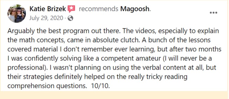Magoosh MCAT Courses Facebook Review 5