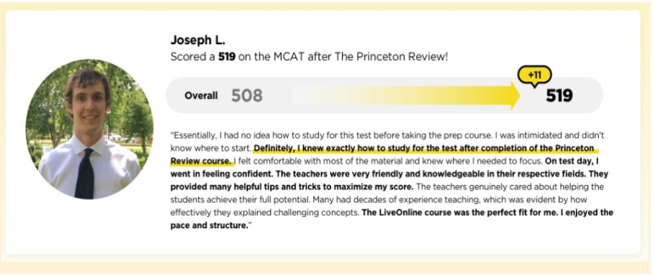 The Princeton Review MCAT Tutoring Website Review