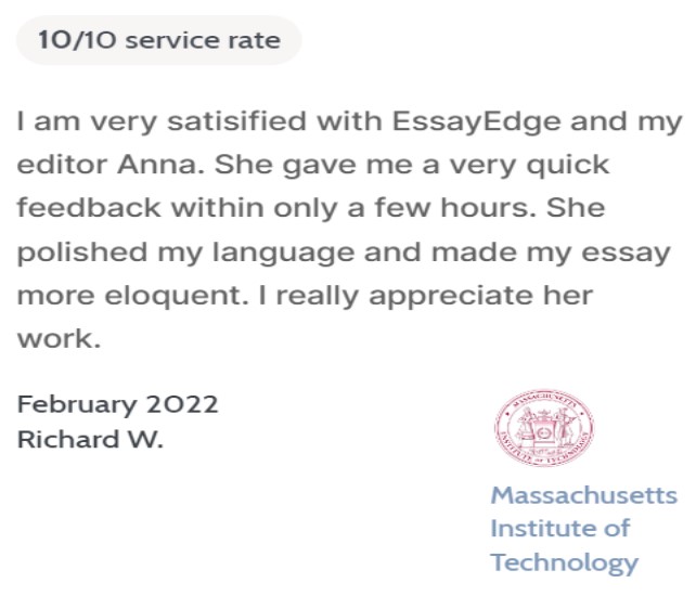 Essay Edge Personal Statement Editing Service Review
Source: Essay Edge Official Website 