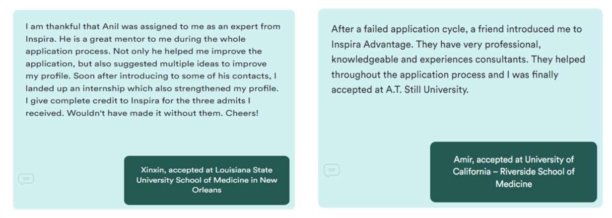 Inspira Advantage Medical School Admissions Counseling Reviews