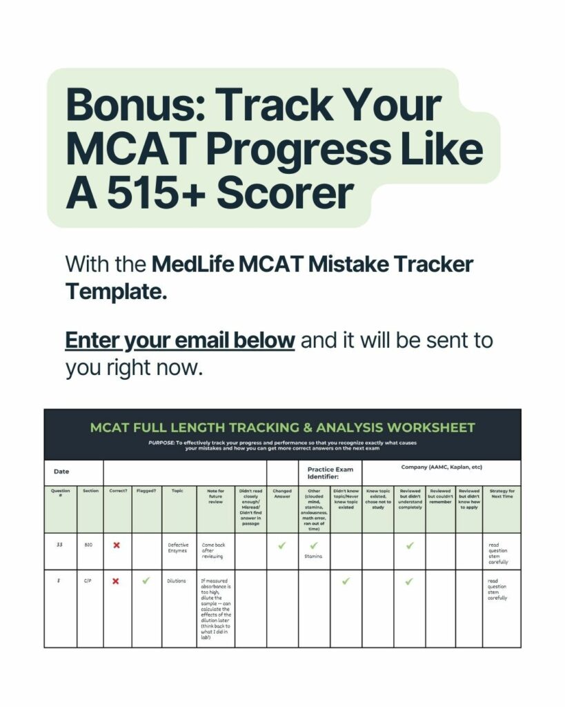 MCAT Mistake Tracker Download - MedLife