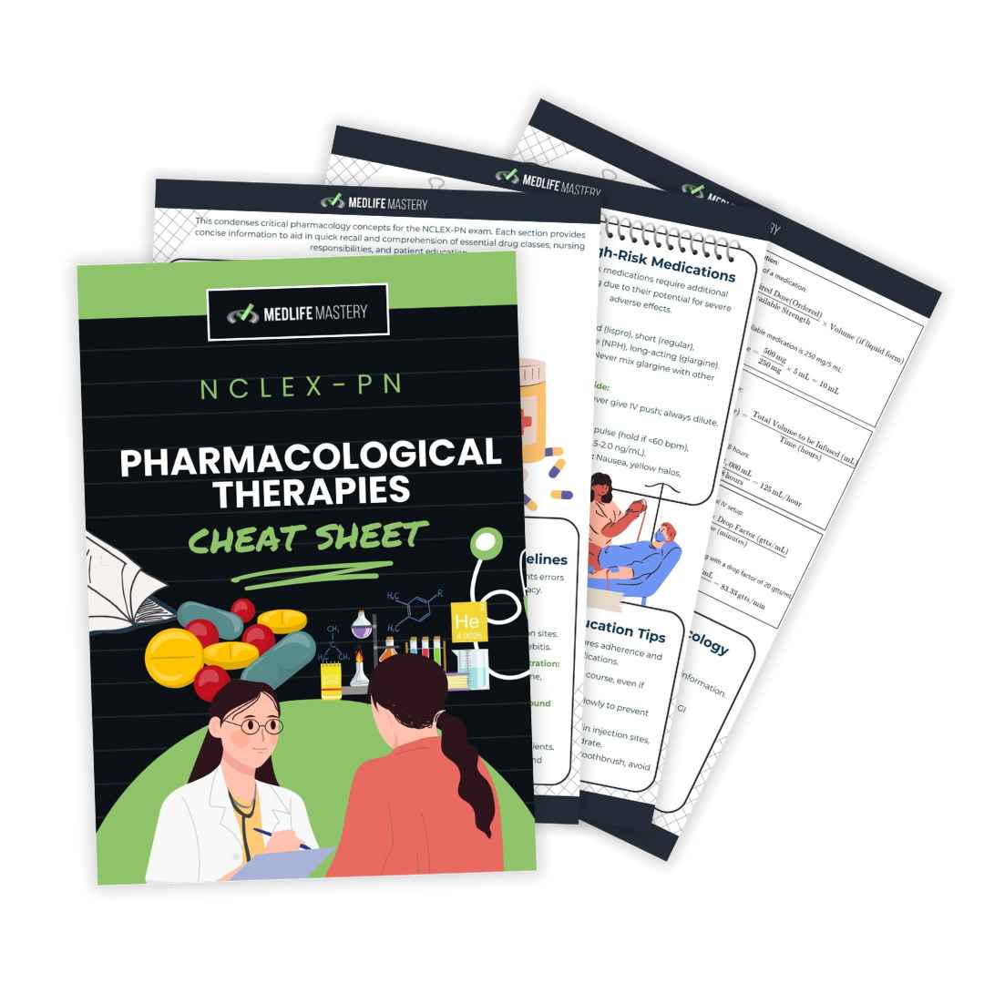 Pharmacological Therapies Cheat Sheet PN