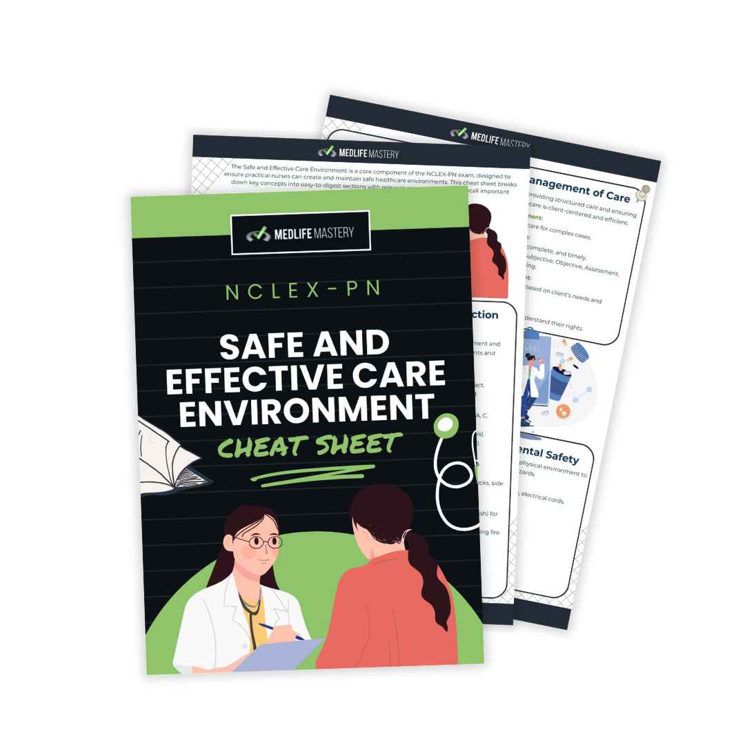 Safe and Effective Care Environment Cheat Sheet PN