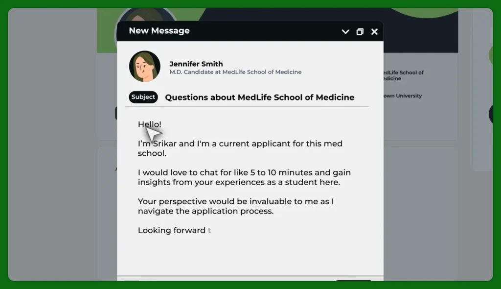 Linkedin Outreach Message Example