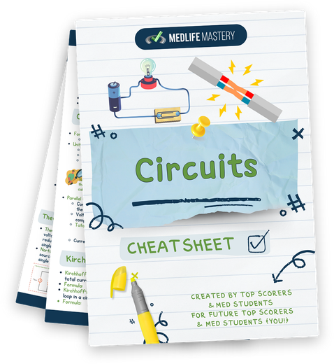 Current and Conductivity - MCAT Content 1 MCAT Circuits Cheat Sheet