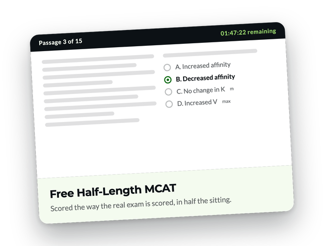 MCAT General Chemistry Practice Questions 1 Free MCAT Practice Test (Half-Length)
