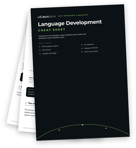MCAT Language Development Cheat Sheet
