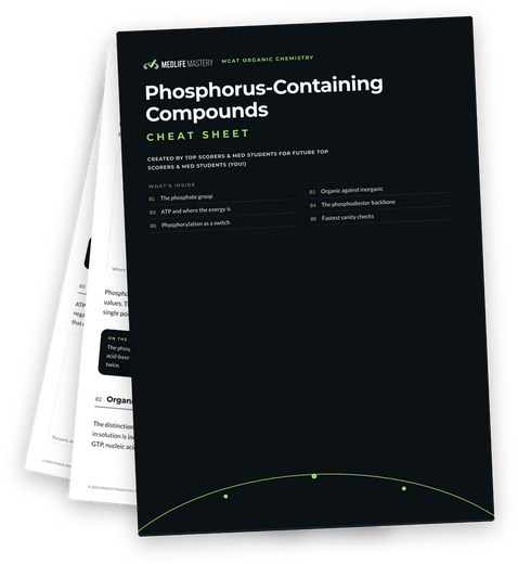MCAT Phosphorus-Containing Compounds Cheat Sheet