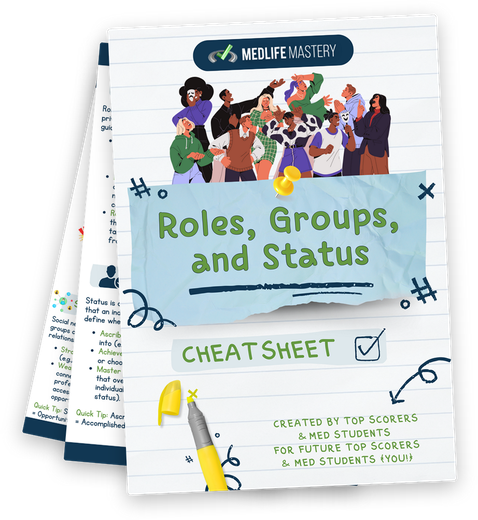 Main Theories of Socialization - MCAT Content 1 MCAT Roles, Groups and Status Cheat Sheet