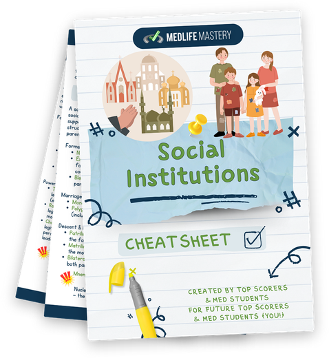 Important Terms and Mobility in Social Stratification - MCAT Content 1 MCAT Social Institutions Cheat Sheet